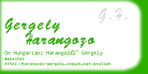 gergely harangozo business card